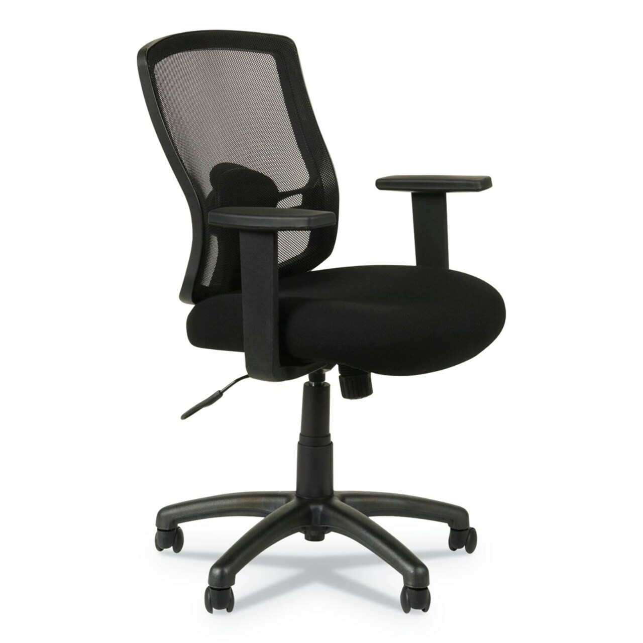 Alera Etros Series 18.03 in. to 21.96 in. Seat Height Mesh Mid-Back Chair - Black